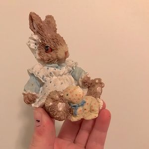 Four little rabbit decorations